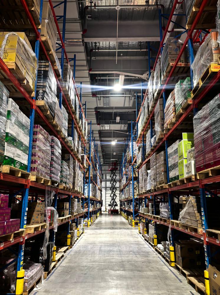 改造后仓库明亮整洁